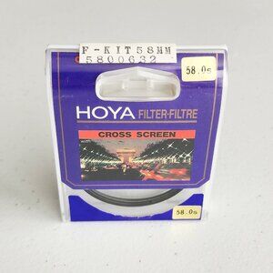 HOYA Glass Lens Filter Cross Screen 58.0mm Japan Star Effect F-KIT58MM 5800632